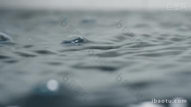 水面自来水开水冒气泡特写实拍